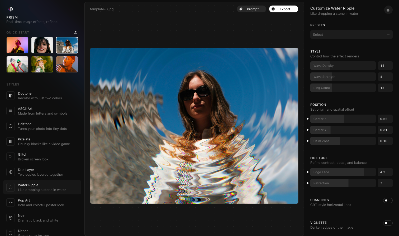 Prism graphic style studio preview